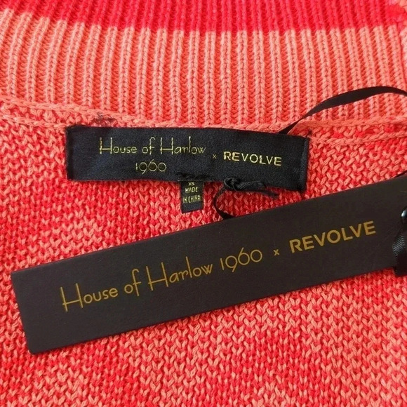 House of Harlow 1960 X REVOLVE Julep Cardigan in Pink & Red Chevron print - Picture 5 of 6